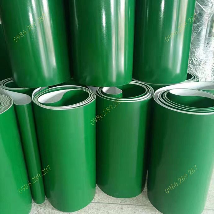 Băng tải pvc xanh trơn